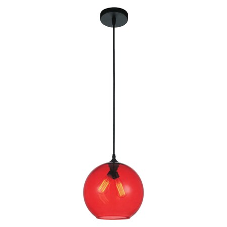 Cwi Lighting 2 Light Down Mini Pendant With Transparent Red Finish 5553P12 - Red (2L)